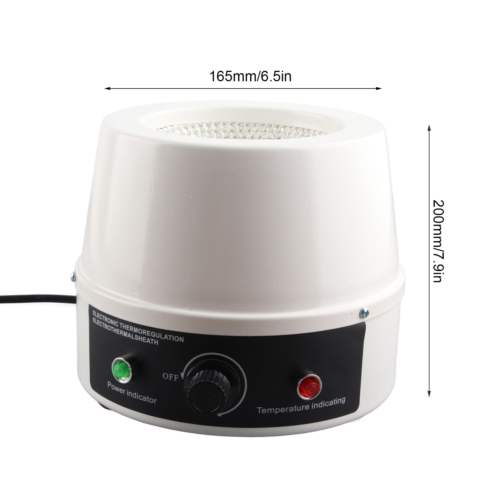 500 Ml Elektrischer Heizmantel Labor-Thermostat-Heizmantel-Instrument für Feinchemische Laborgeräte Alkalifreie Glasfaser (500 ml EU-Stecker 220 V)