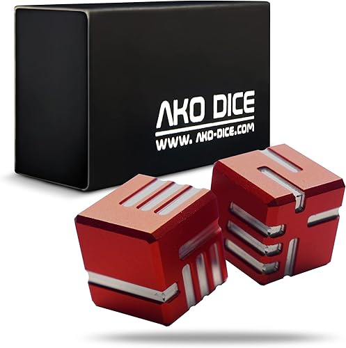 Miniatura 10 de AKO DICE I - Gunmetal - Dados de metal personalizados versión 1 de AKO Dice. Dados de juego D6 de 0.630in con concepto de rediseño.