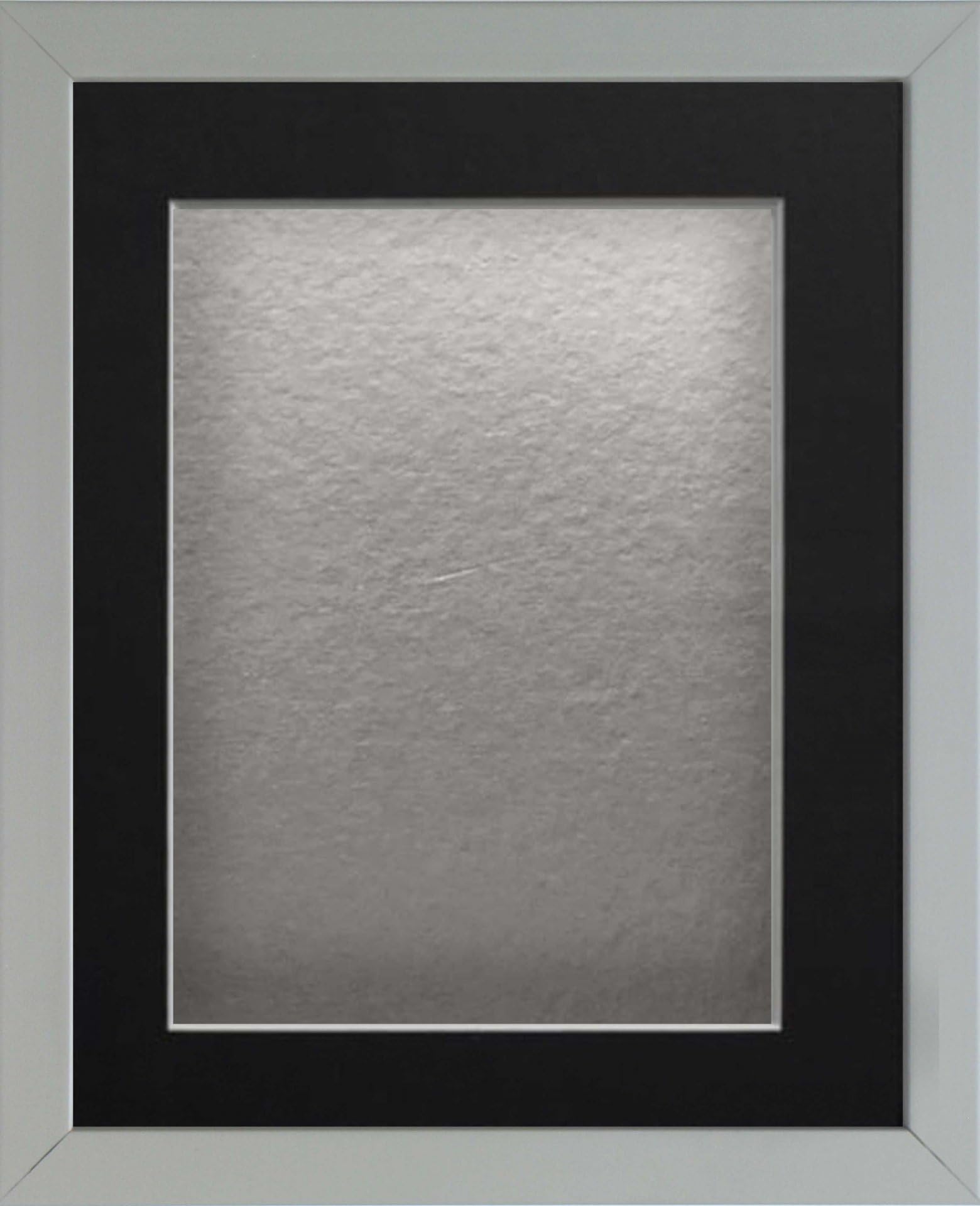 Frame Company Radcliffe Grey 12x10 with Silver BB and Black Mount for 10x8