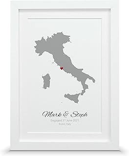 Special place map print | Any location (A4-30x21cm, Print & Standard Frame)