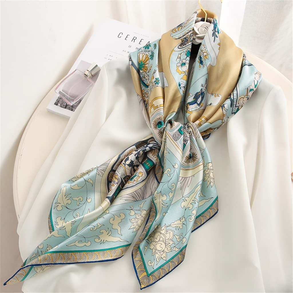 Amazon.com: DUYHBAWRS Vintage Silk Large Square Satin Silk Scarf