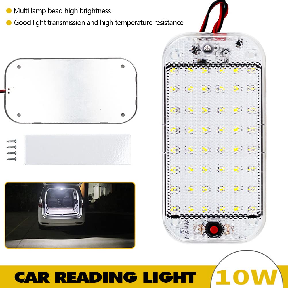 Luce di Lettura Luci Interne a LED, 10W 48LED Plafoniera Universale for Auto, Lampada con Interruttore ON/off for DC12V-85V Auto Camper Camper Camion Camion Barca (2 Pezzi) (Color : 4 PCS)