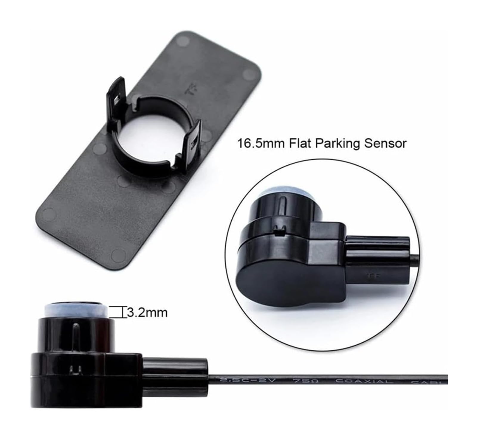 Sensores Radar Marcha Atrás Traseros para Coche 13 Mm Inductor Asistencia Aparcamiento Parktronic Estándar 4 Unidades/Lote Sensor De Aparcami(Grey)