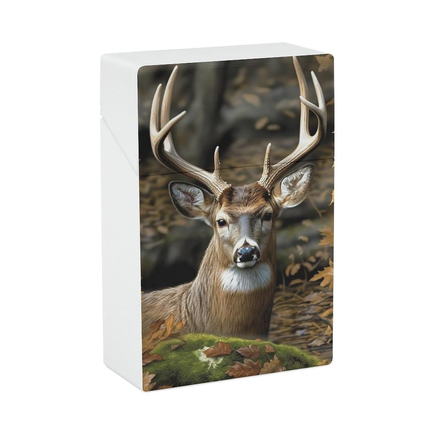 Camouflage Deer Cigarette Case for Women Men, Waterproof Cigarette Plastic Box with Switch Flip, Cigarettes Smoking Accessories, Personalized Cigarette Holder Case