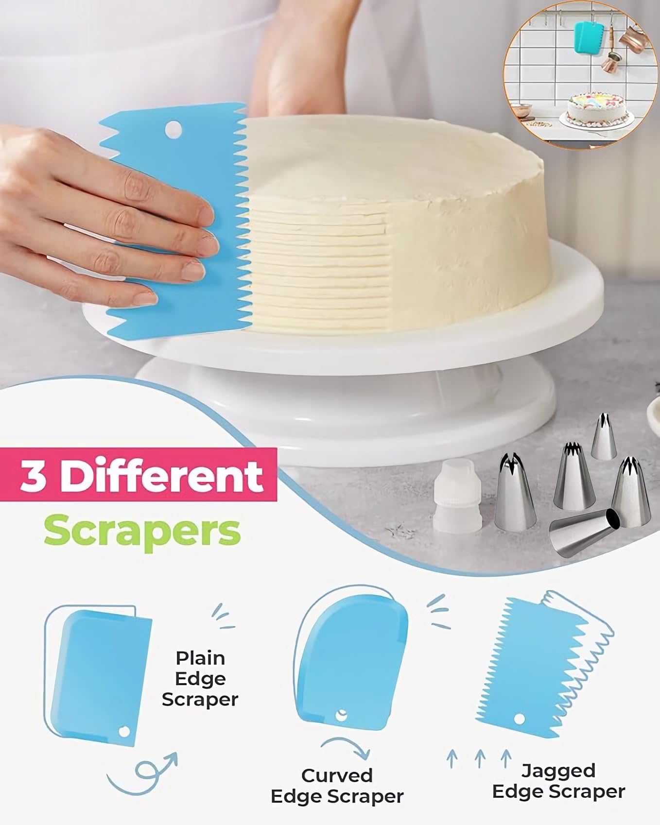 17 puntas de tubería extra grandes, kit de tuberías de acero inoxidable, puntas de pastelería profesionales, bolsas de tuberías reutilizables y decorar la boquilla de glaseado, puntas de 6