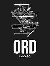 ART.COM Wall Art Print ORD Chicago Airport Black by NaxArt, 18" x 24"