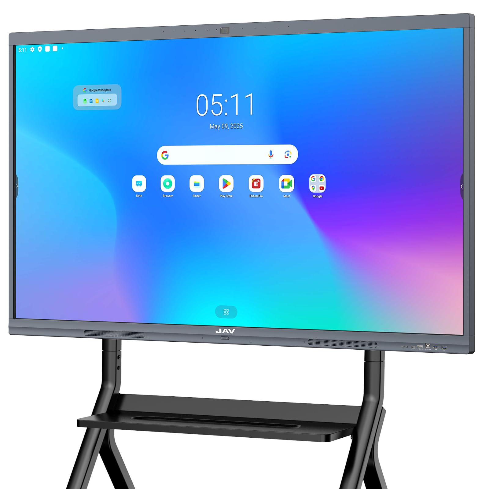 JAV Interaktives Whiteboard 55 Zoll Smart Board Touchscreen 4K UHD Android 14 Google EDLA Zertifiziert Digitale Elektronische Whiteboard 8+128GB Eingebaute 48MP Kamera für Büro Klassenzimmer