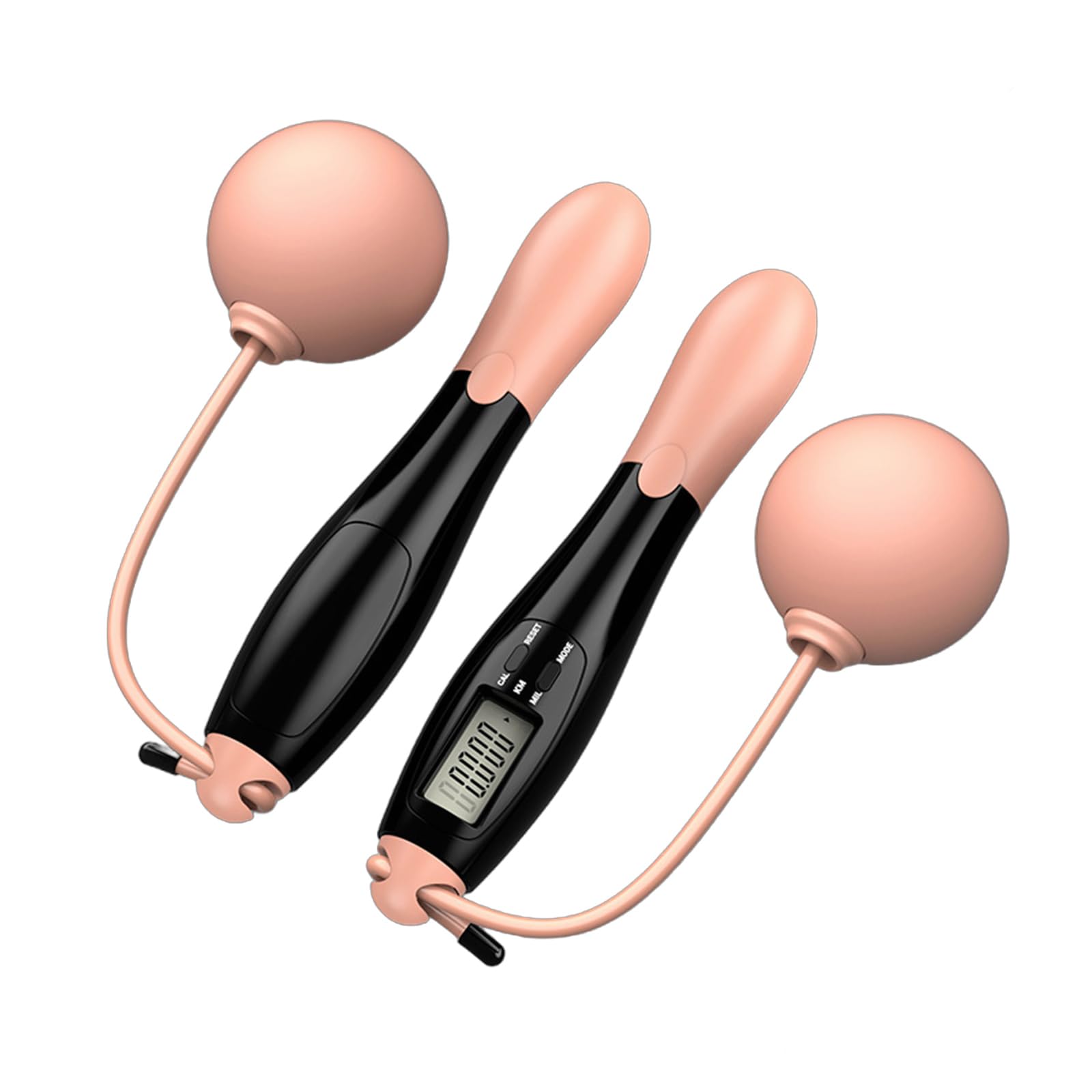 Hangsu Weighted Jump Rope for Adult Indoor Outdoor Exercise Removable Digital Counting Skipping with Precisions Counter Weighted Jump