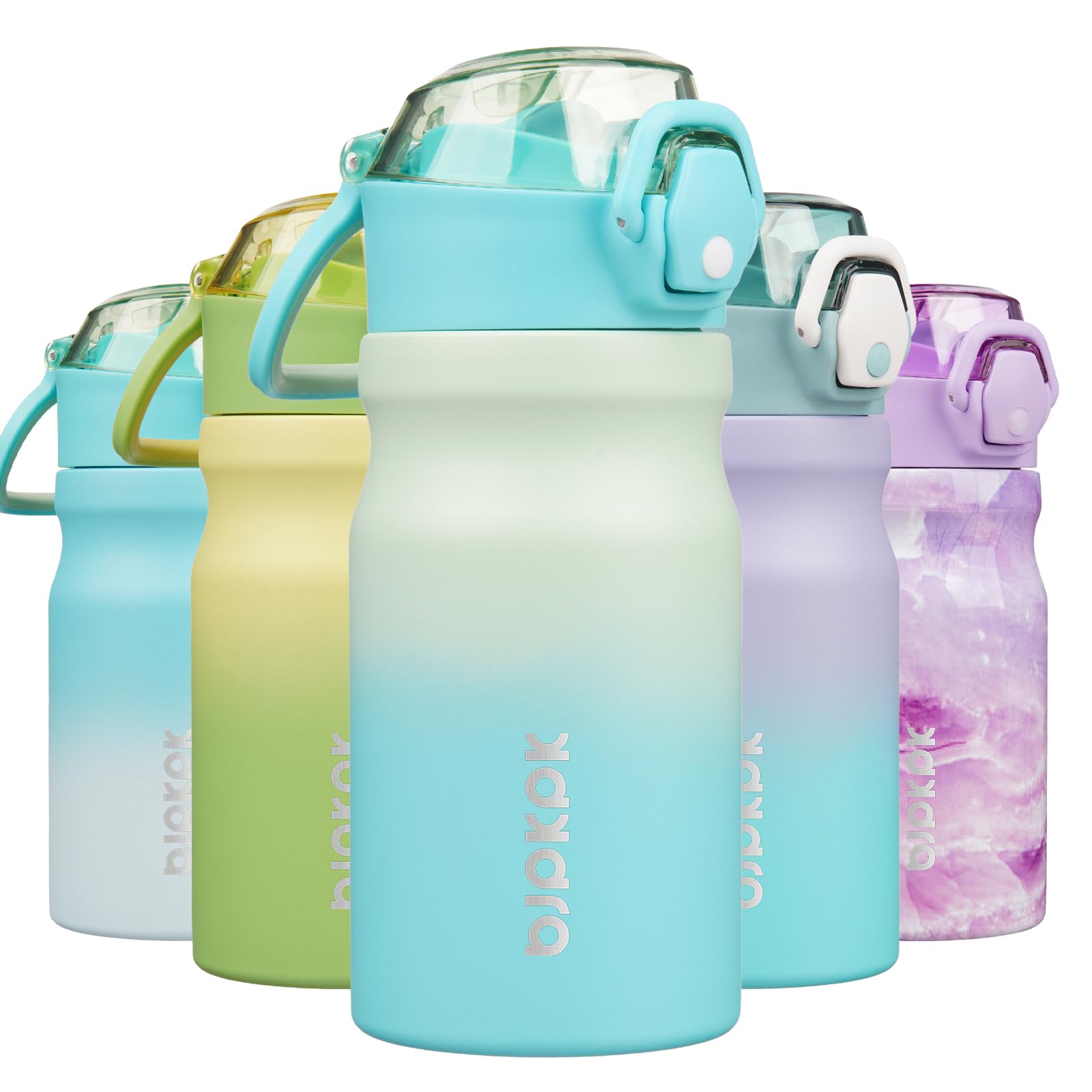 Amazon.com: BJPKPK Water Bottle With Straw 14oz Insulated Water Bottles ...