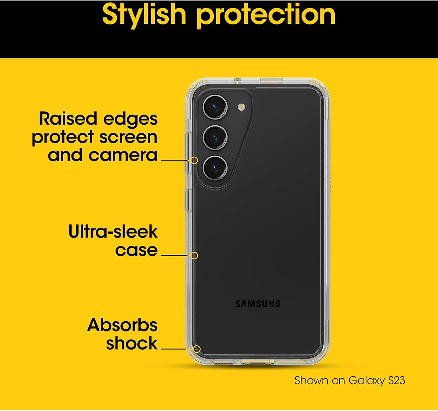 OtterBox Symmetry Case for Samsung Galaxy S24, Stardust - Slim Protective Phone Case, Stylish Drop Proof, Shockproof Wireless Charging, Anti-Scratch Hard Shell, Raised Screen Bumper