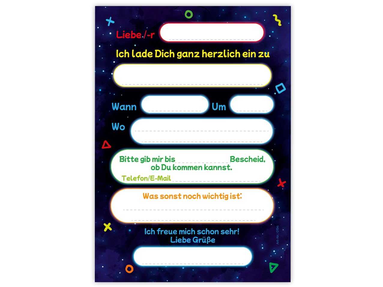 Le Lot De 5 Cartes D'invitation Et Leurs Enveloppes : GARCONS