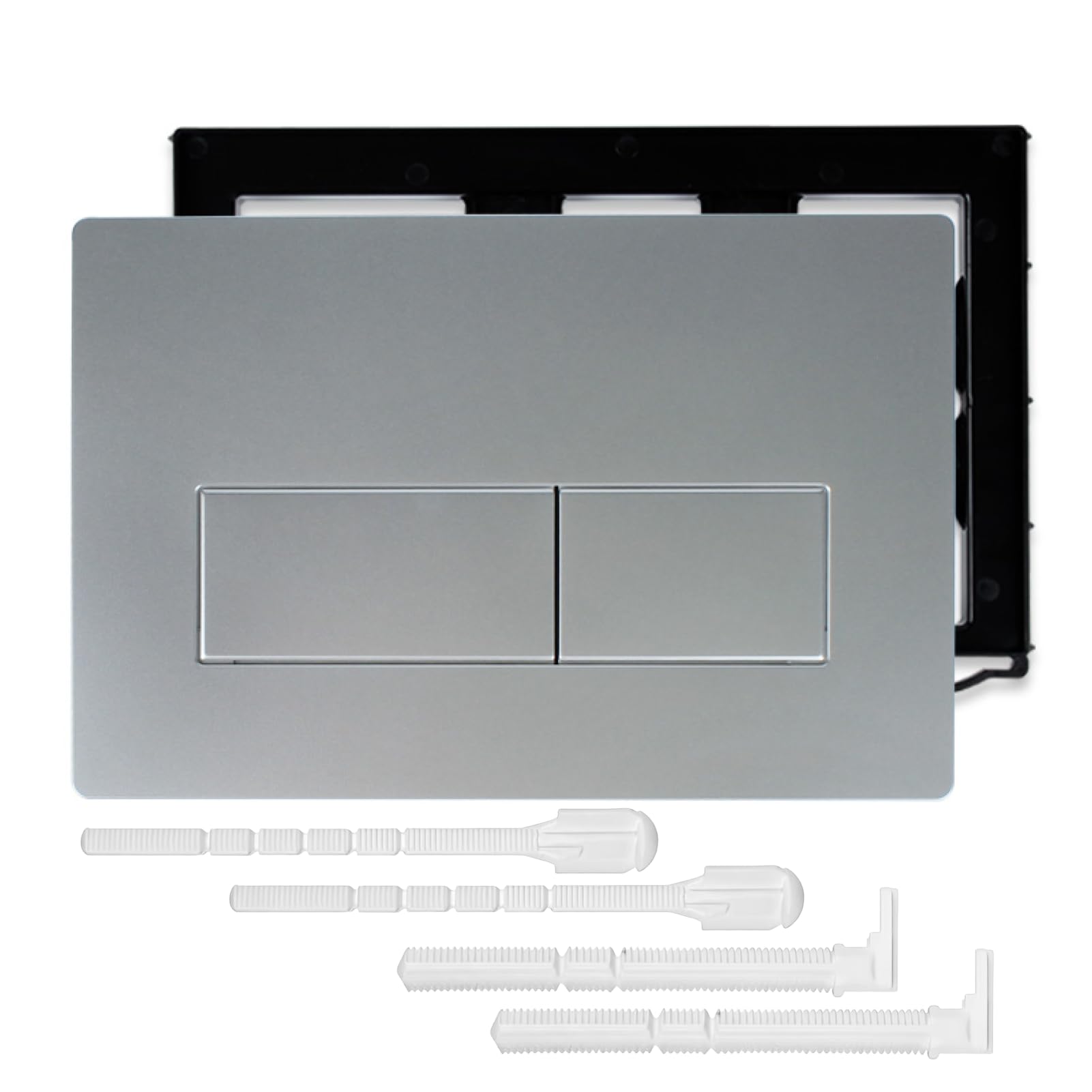 Placa de Accionamiento Blanco para Geberi Sig-ma 01 20 30 50 UP320 y 300, Panel de Pulsador Cisterna con Marco de Fijación y Juego de Varillas de Descarga (Negro) — view 7