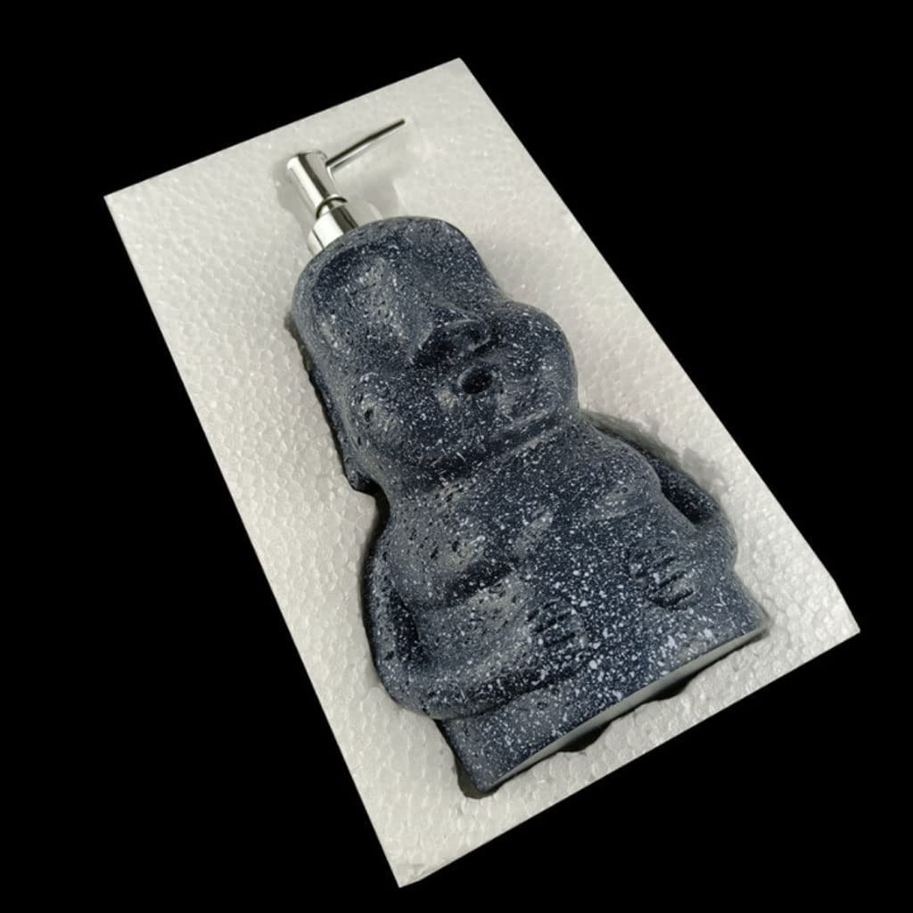 Dispensador de jabón de cerámica, Bomba de jabón de Manos para baño, dispensador de líquido Recargable con Bomba a Prueba de Fugas, Botella de loción de 450ml/15,2 oz
