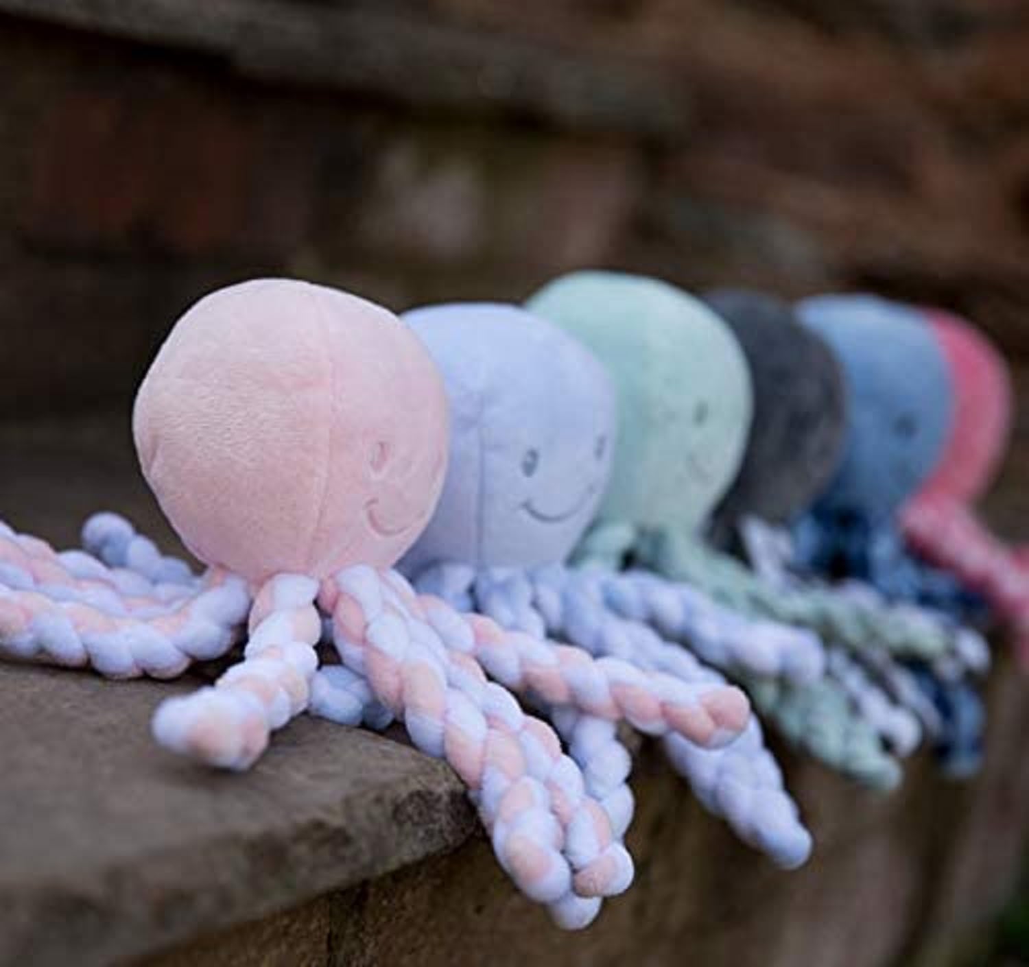 Nattou Plush Stuffed Toy, Cuddly Companion, Umbilical Cord Design Reassures Baby Vegan Lapidou Octopus Yellow - View #5