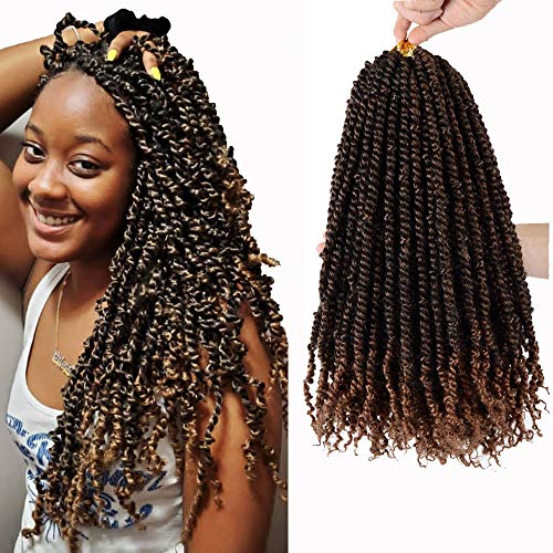 Pre-twisted Passion Twist Crochet Hair 18 Inch fluffy twist hair 6 Packs Crochet Twist Hair Extensions 20 stands/Pack for Passion Twisted Hair T30…