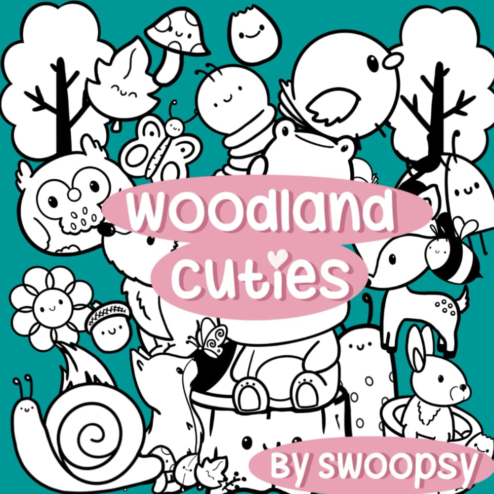 Woodland Cuties: Simple Colouring Book of Cute Animals