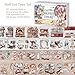 Snycler Pre-Cut Oatmeal Rhyme Themed PET Washi Tapes - Vintage Aesthetic Tape Stickers for Journaling, Scrapbooking, Junk Journals, Crafts, Planners - 4 Rolls
