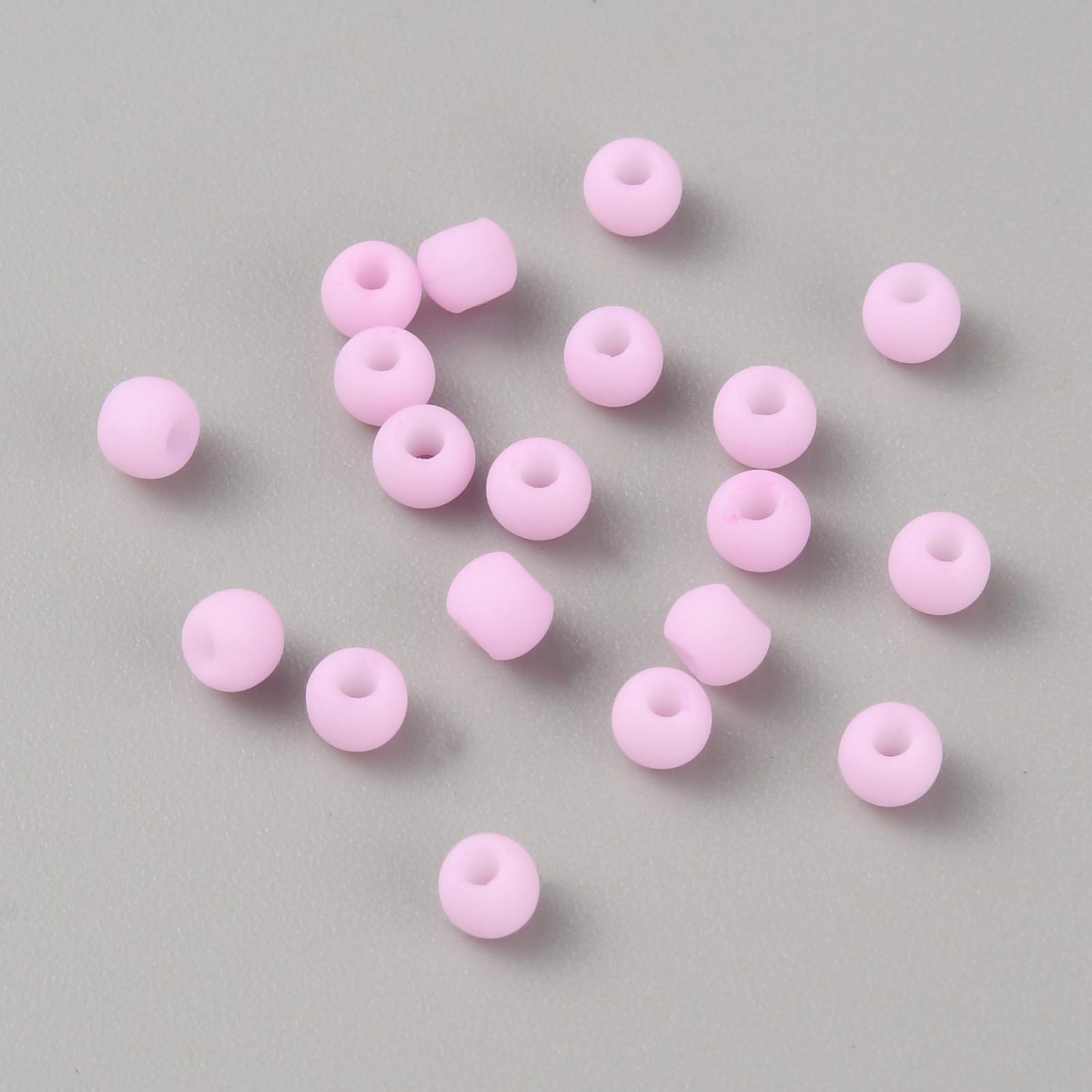 Craftdady 320pcs Glass Seed Beads Plum Matte Mini Glass Beads 4mm for Women Girls DIY Bracelet Necklace Making Crafting