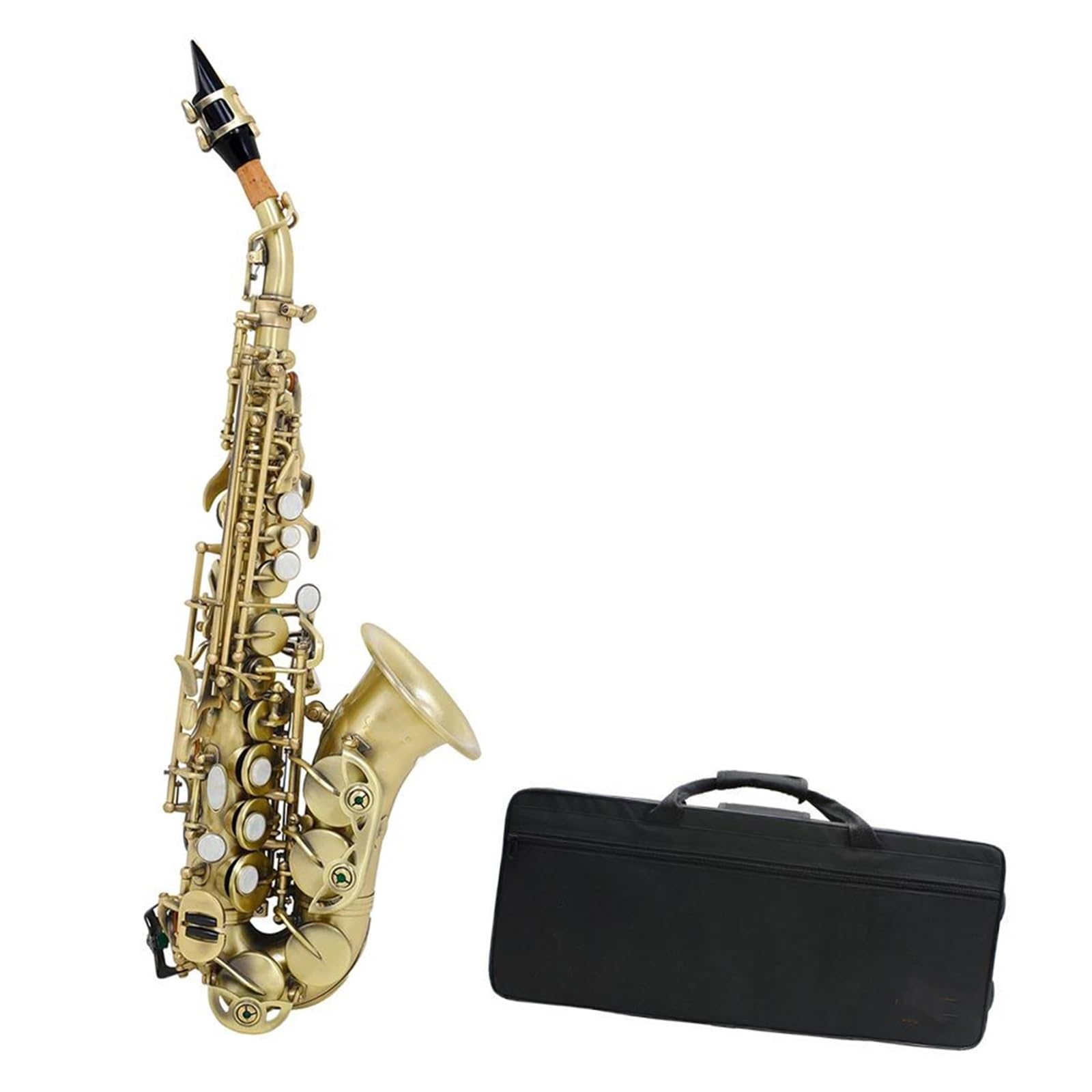 Zestaw Instrumentów Dętych Drewnianych Bb Soprano Saxophone Brass Z Futerałem Pasek Na Stroiki Akcesoria Profesjonalny Instrument Dęty Drewniany Saksofon