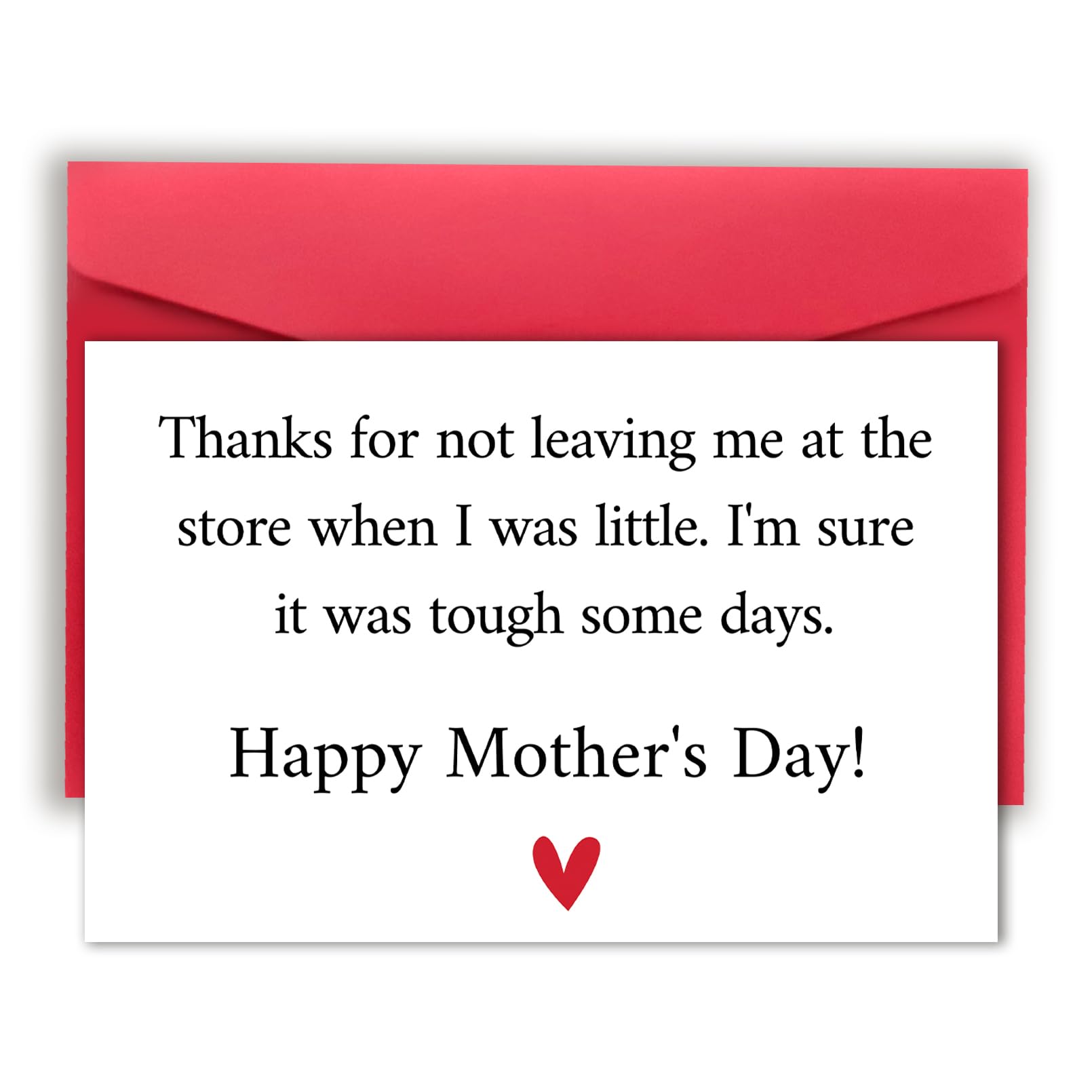 Zyulin Happy Mothers Day Gift for Mom, Funny Mother's Day Card from Son Daughter for Her, Thank Mom Greeting Card