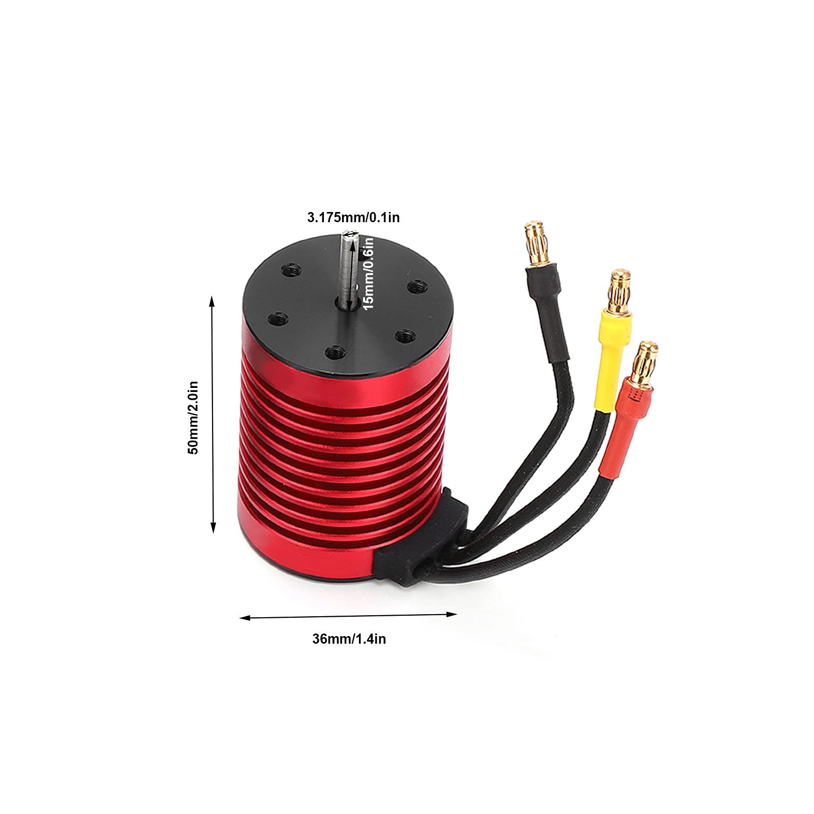 Zestaw Silnika Bezszczotkowego 540, Wodoodporny F540 3000KV 4-biegunowy Silnik Bezszczotkowy do Samochodu 1/10 RC