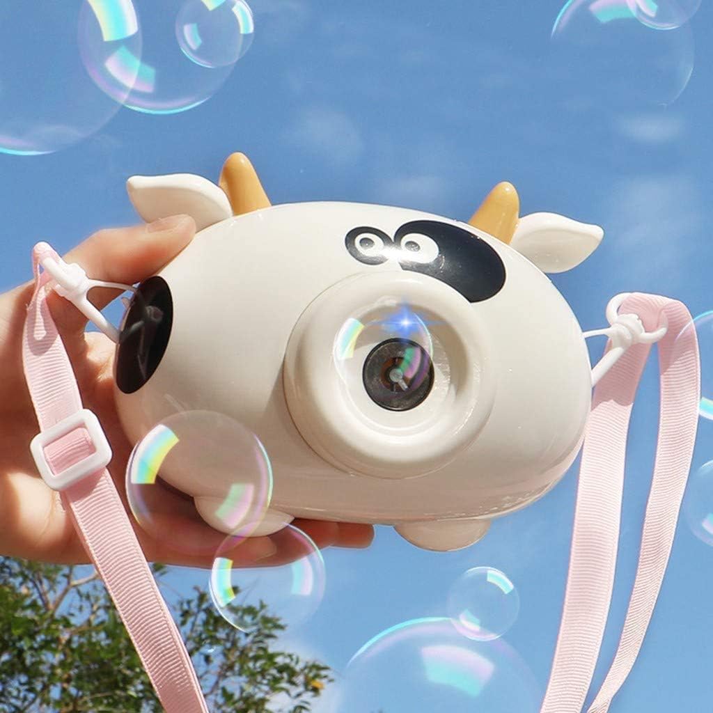 MUMOO BEAR Bubble Machine for kids Cartoon Animal Bubble Camera Automatic Bubble Maker Toy with Colorful Flashing Lights for Boys and Girls Summer Outdoor Play Birthday Gifts & Party Favors (Black)