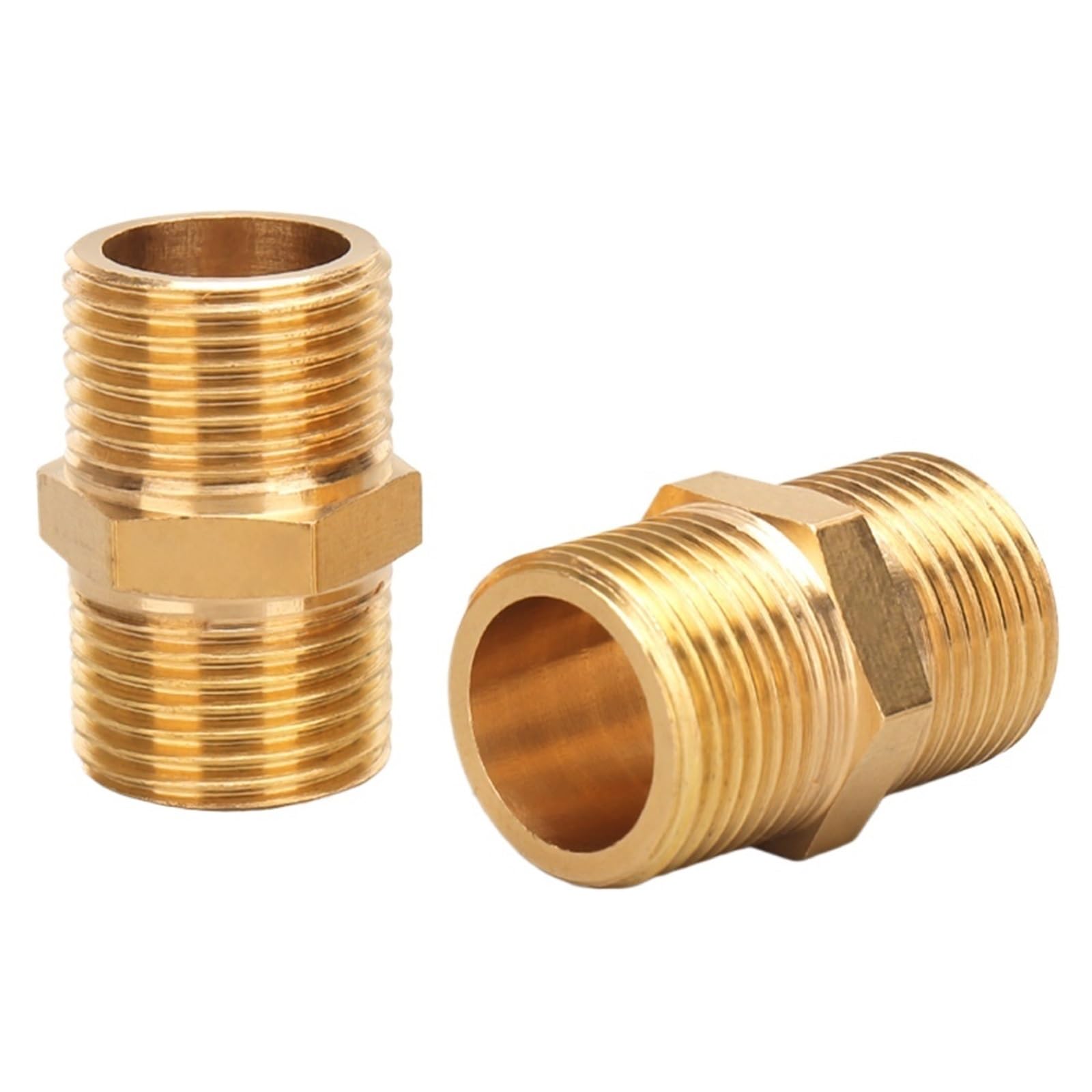 Connettori per tubi d'aria, Connettore rapido esagonale in ottone 1/8-1 in filettatura maschio-maschio acqua olio pneumatico(Kdhg6-4)