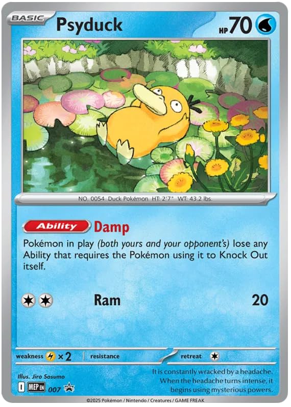 Psyduck MEP007 Pokemon Promo Card | Mega Evolution Black Star Promo Series | Titan Authenticated