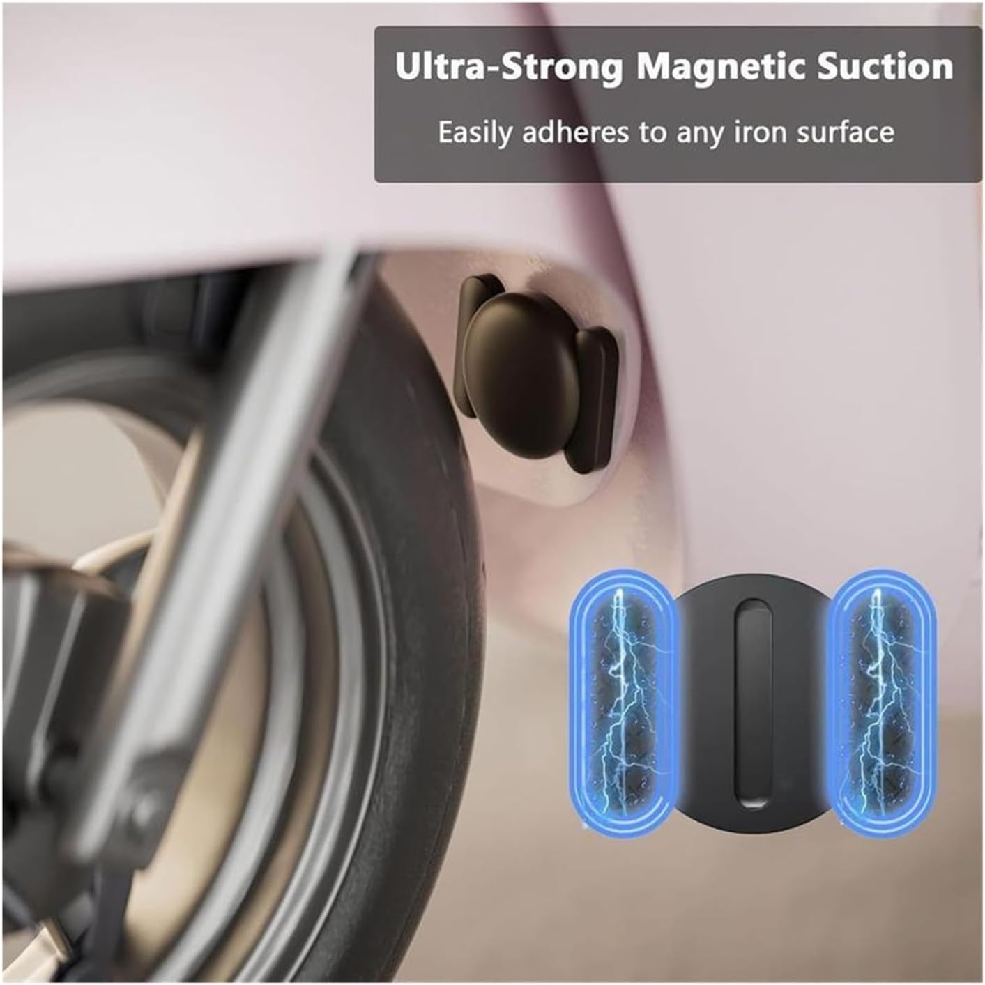 4-Pack iOS GPS Smart Tag for Apple Find My Tracker Kits with Strong Magnetic Suction Silicone Shell Anti-Loss for Skateboard Car(4-pack1)