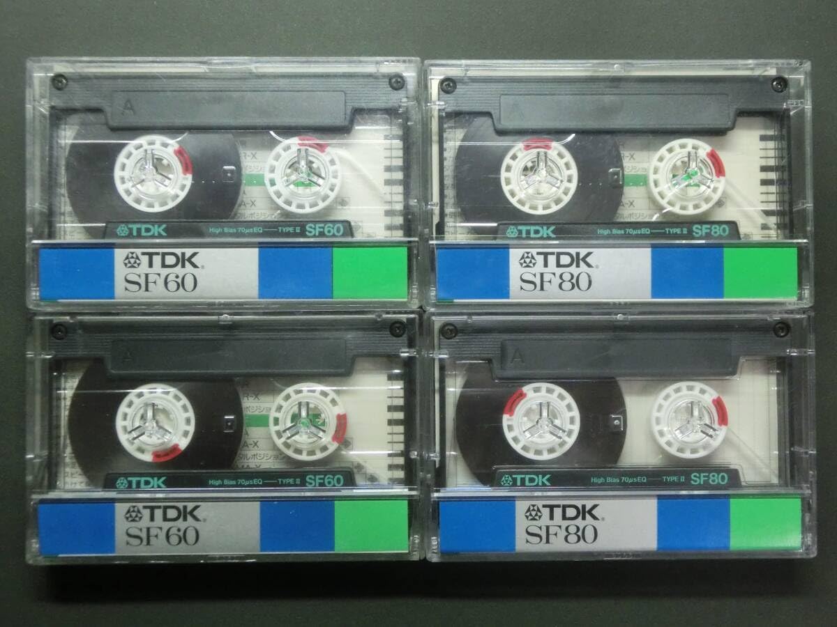 オーディオカセットテープ  ハイポジション80分 13本セット Amazon.co.jp: TDK SF（ハイポジション）60分×2、80分×2