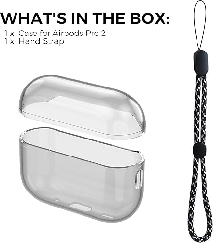 Miniatura 7 de AhaStyle Funda delgada para Airpods Pro 2, funda protectora de TPU suave, viene con correa de mano compatible con Apple AirPods Pro de 2 generación
