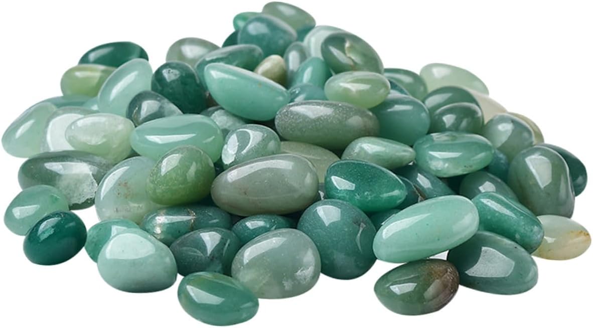 Yardwe Natural Aventurine Bulk Aquarium Gravel 7-9mm Fish Tank Decorative Rocks 2lb Terrarium Landscaping Stones for Aquatic Pets