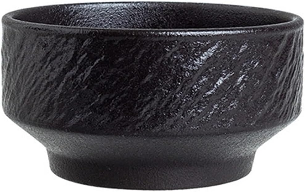Rice Bowls Black-and-white Ceramic Rice Bowl Creative Stone-like Dessert Salad Bowl High-grade Tableware ceramic bowl(A-4.5 inches)