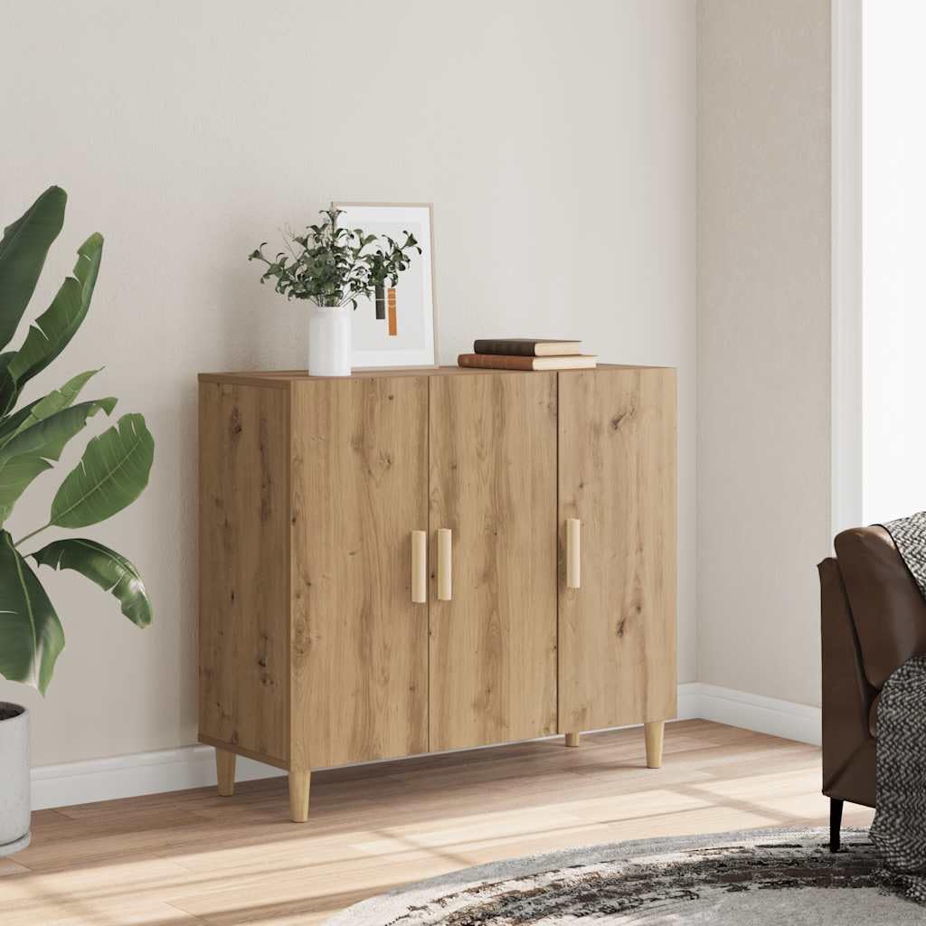 vidaXL Aparador de Madera de ingeniería Roble Artisan 90x34x80 cm