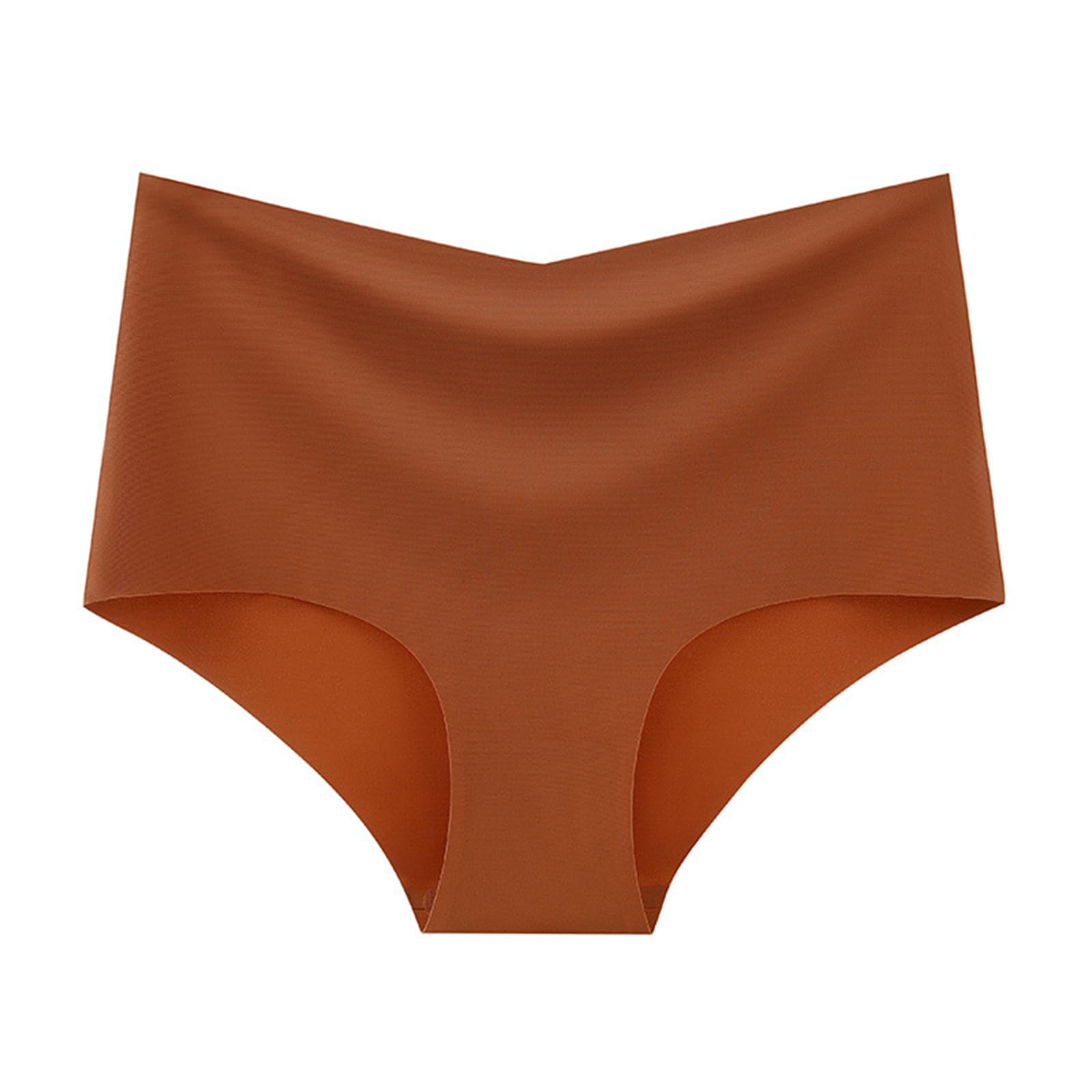 Mutande Donna Biancheria Intima Grande A Vita Alta con Copertura Mezza Anca E Slip da Donna in Seta di Ghiaccio Ad Alta Fessura 3 Confezioni-I-2Xl 63-72,5 kg