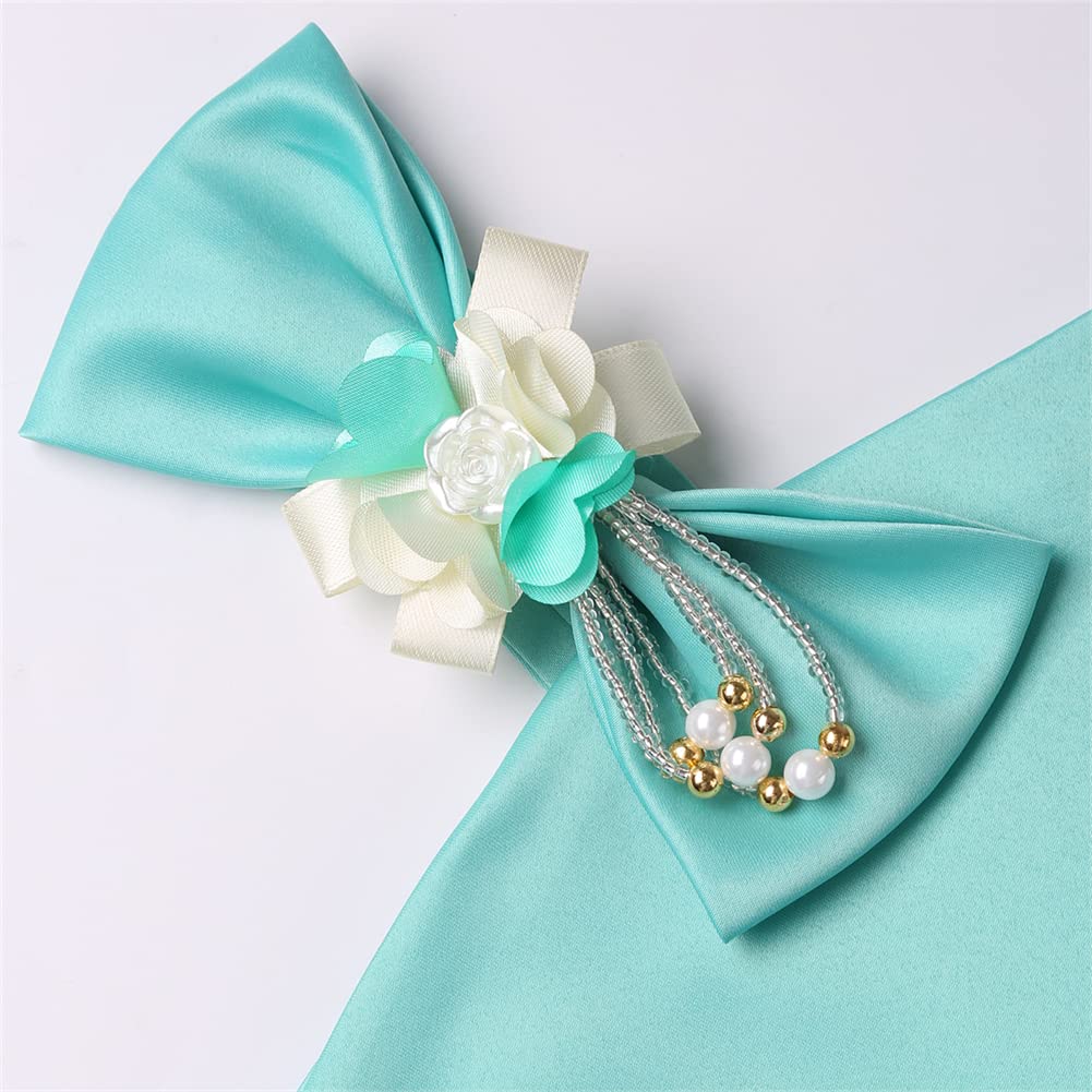 2-9T - Vestido de fiesta de flores para niña, baile de graduación, Pascua, vestido de fiesta, verde claro, 2-3 años