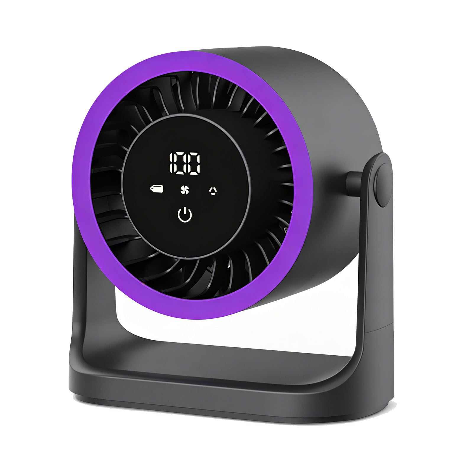 Hsyzygian 100 Speed Adjustable Desktop Fan with Digital Display Quiet Desktop High Speed for Offices Home Use Enduring Rechargeable Quiet Wall Hanging