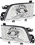 For Subaru Forester Headlights Lamps Set 2001 2002 Halogen Driver and Passenger Side