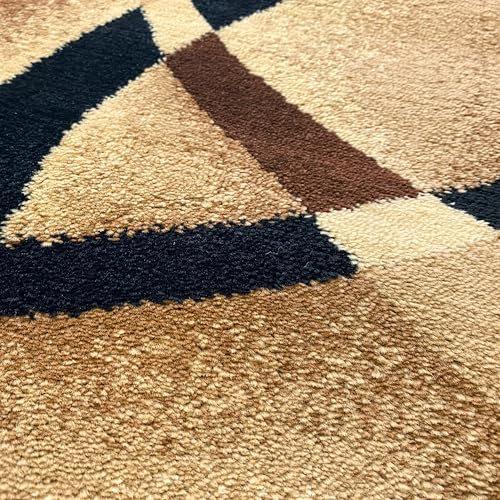 2305 Geometric Abstract Beige 2x7 Area Rugs for Entryway