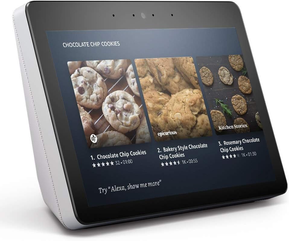 Certified Refurbished Echo Show (2nd Gen) – Premium sound and a vibrant 10.1” HD screen - Sandstone