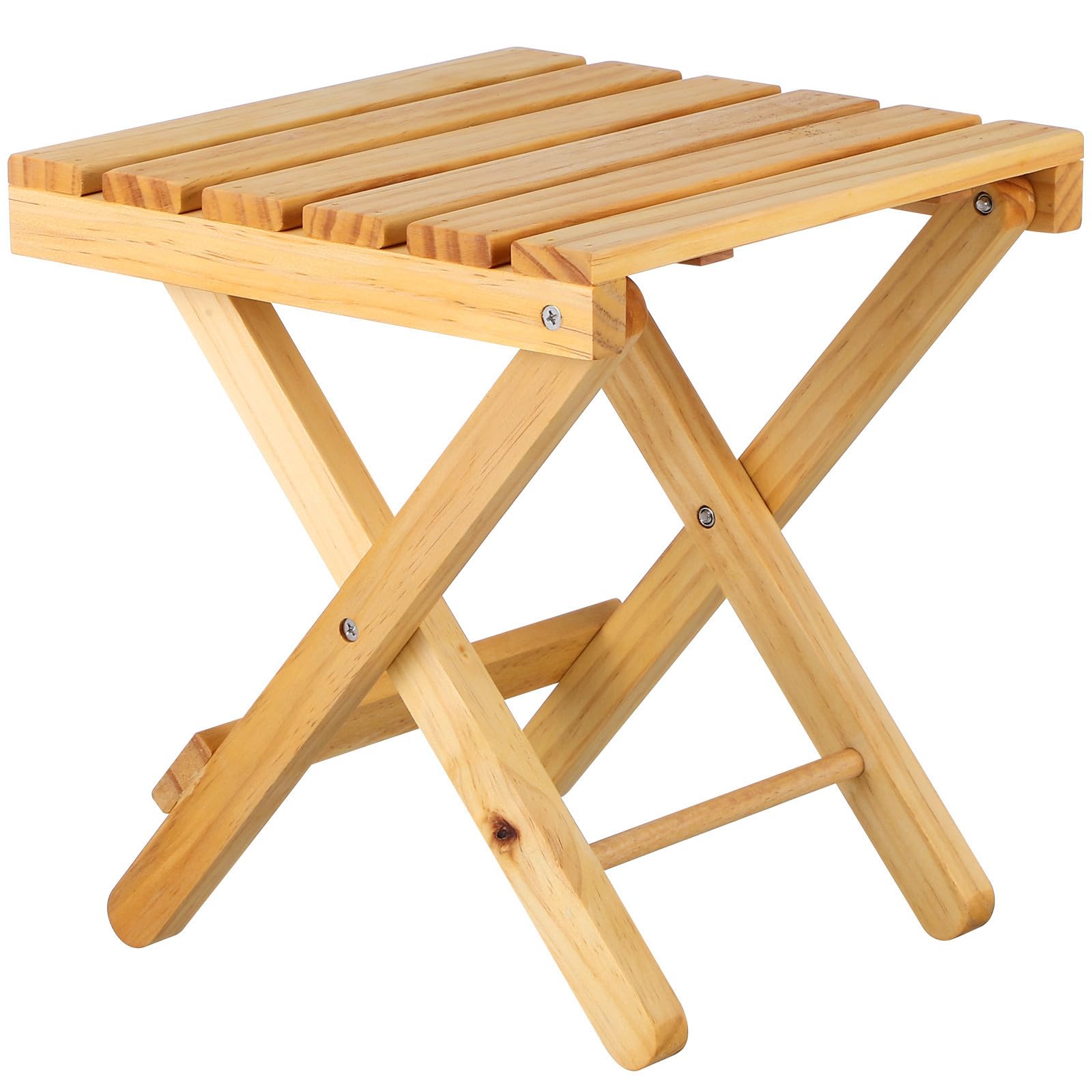 OSALADI Tavolino Pieghevole in Legno Piccolo e Leggero Gambe Stabili, Design Semplice e Bello per Spiaggia e Feste All'aperto