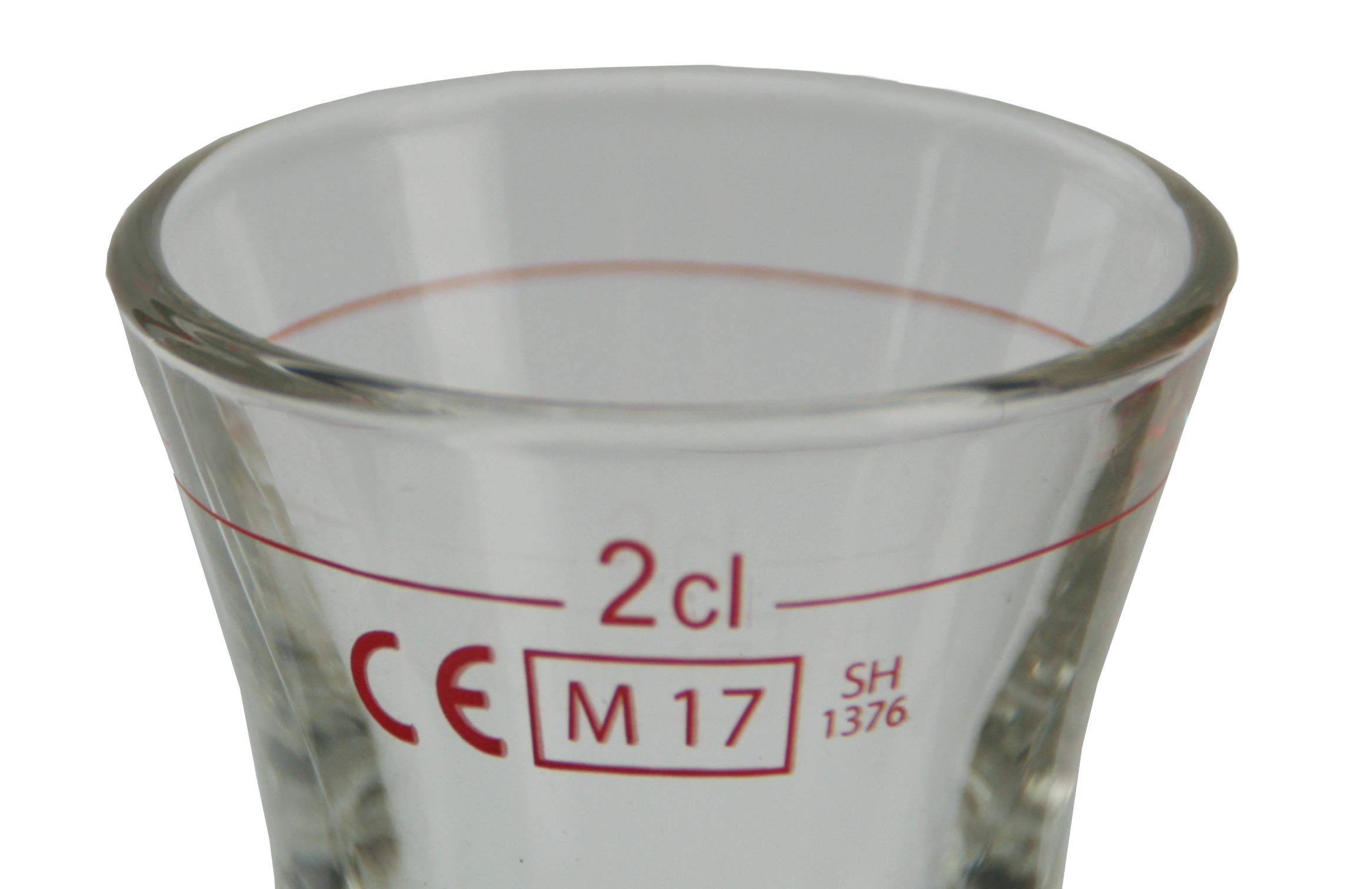 702620 Wachtmeister Schnapsglas, Shotglas, Stamper, 28ml, mit Rotring bei 2cl, Glas, transparent, 24 Stück
