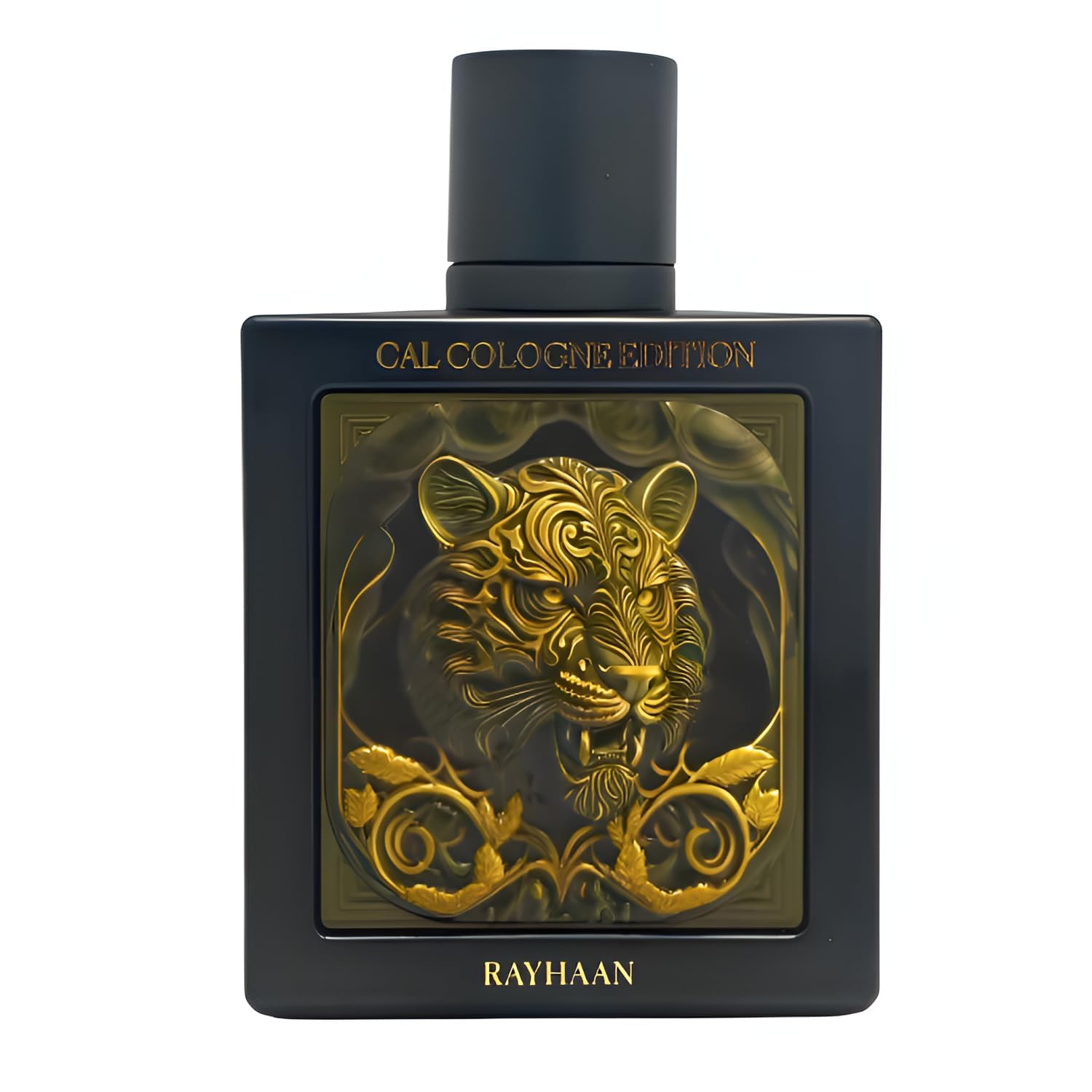 RayhaanTiger Cal Cologne Edition Extrait de parfum en vaporisateur unisexe 3,4 oz – 30 % huile parfumée de luxe avec oud, safran, ambre, vanille et bois de santal | 100 ml avec autocollant Kajal