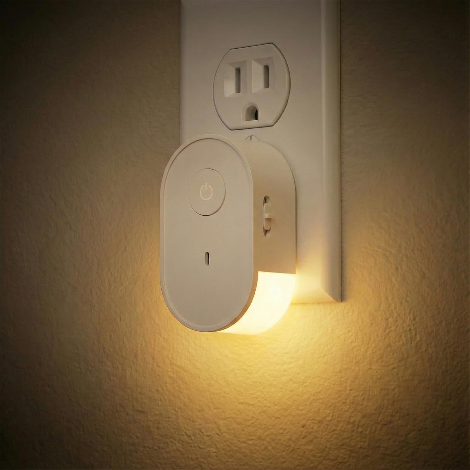 LED Night Lights Plug into Wall Warm White, 3000K/6000K Adjustable, 1W Soft Nightlight for Home Hallway, Bathroom, Bedroom, Stairs, Kitchen, Entryway, Basement, Modern Low Power Wall Lights