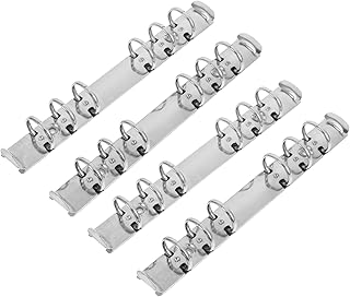 VILLCASE 8 Peças Fichário De Folhas Soltas Anéis De Metal Para Cartões Barras De Ligação Slide Grip Notebook Anéis Notebook Kit De Metal Encadernação Pente Anéis De Ligação Pasta De Metal