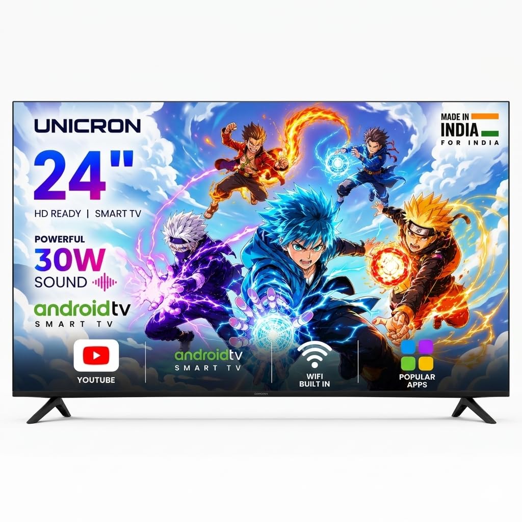 UNICRON 24 Inch Android Smart TV, HD+ LED Television with Bazeless Frame, 30 Watt Sound Speaker, WiFi Enabled & IPS A+ Display Panel HDR Support TE-image-36