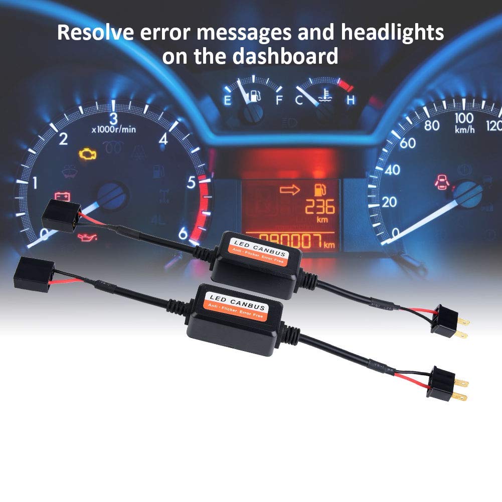 Anti Erreur H7 Adatto Per Resistenze Per H7 Led Adatto Per 2pcs Led Decoder,Car Led Headlight Decoder Radio Anti Interference Error Canceler Filter Warning Error Decoder