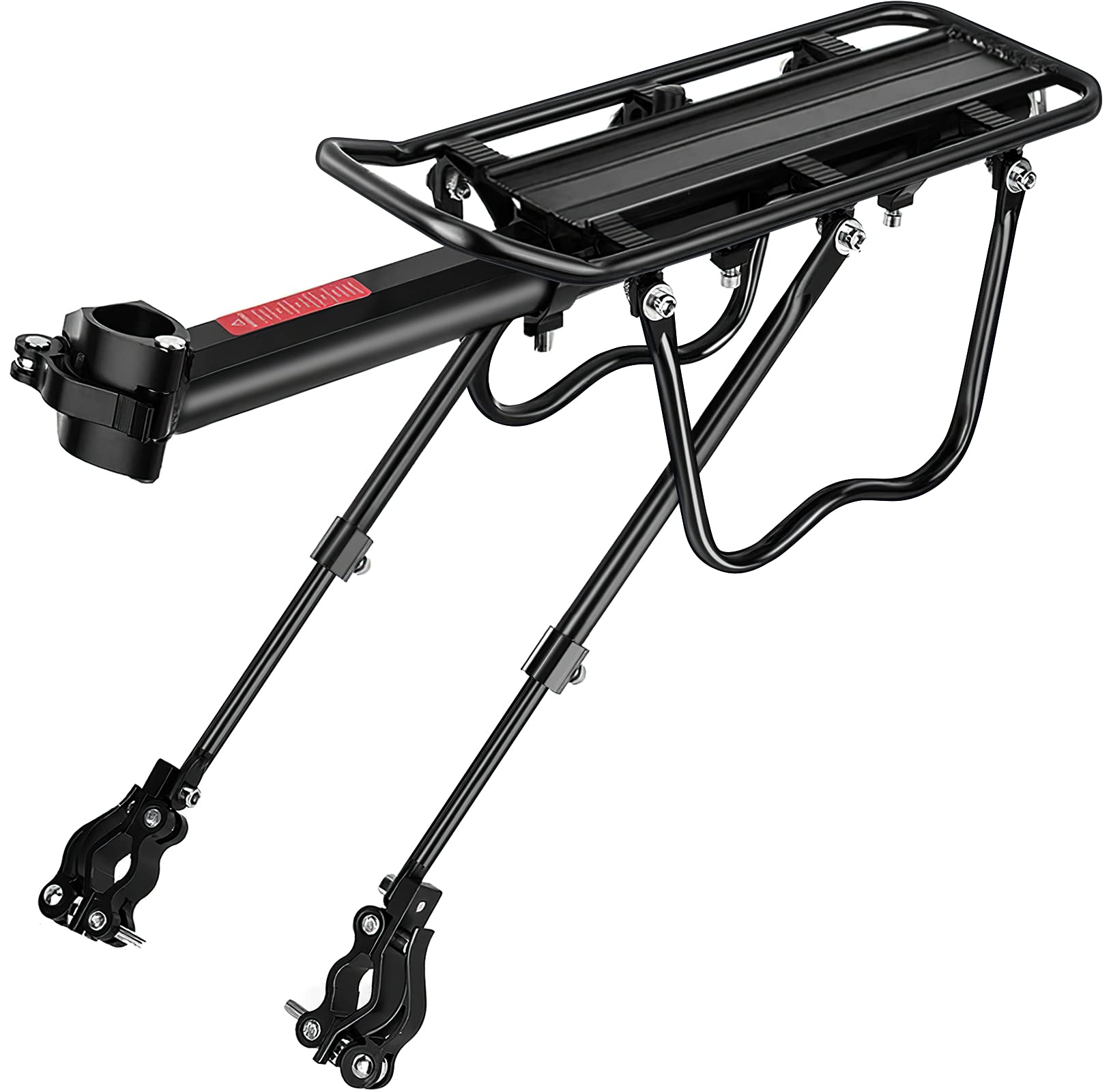 SPGOOD Vélo Porte Bagage, Porte vélos réglable, Charge maximale 100 KG, Alliage d'aluminium Vélo Racks avec, Installation Rapide avec réflecteur