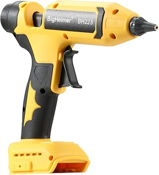 100W Cordless Hot Glue Gun Compatible with Dewalt 20V Battery, Digital Display Temperature Adjustable 50F, Fast Preheating, Anti-Scald Nozzle for DIY Crafts, Woodworking, Repair