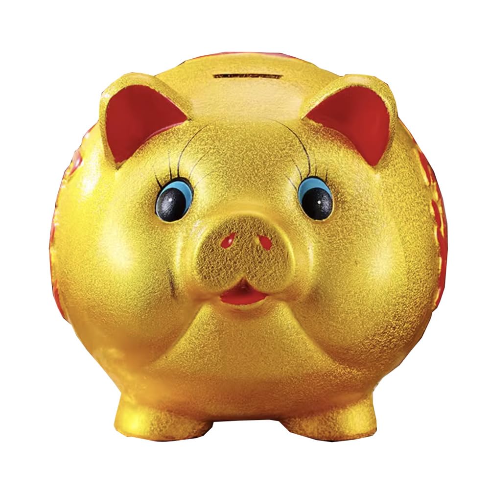 Tirelire cochon en céramique Golden 22 cm, le cadeau idéal pour célébrer les moments forts